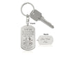 Daughter To Father gift "Engraved Dog Tag" Keychain