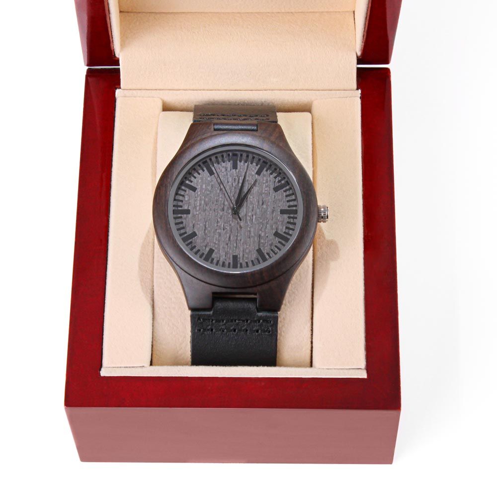 Make Me Proud "Engraved Wooden" Watch