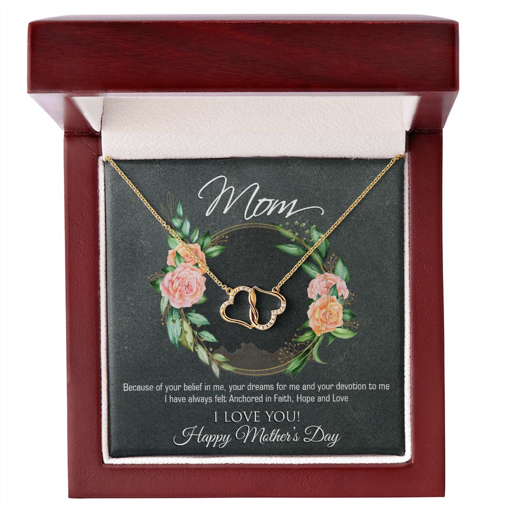 Mother's Day gift "Everlasting Love" Solid gold Necklace (#67)