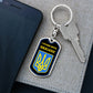 "I Stand With Ukraine" Dog Tag Keychain (DT004)