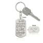 Daughter To Father "Engraved Dog Tag" Keychain