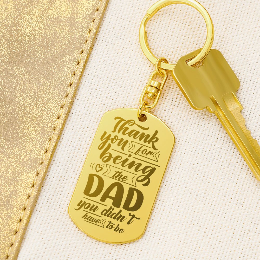 Father's day "Engraved Dog Tag" Keychain