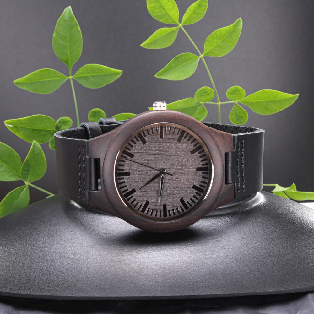 Daughter To Father "Engraved Wooden" Watch