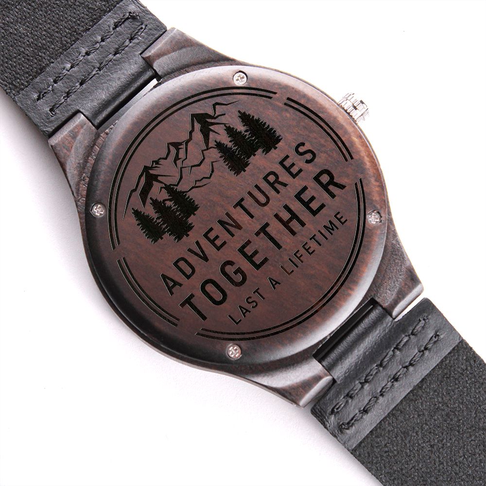 Adventure Together "Engraved Wooden" Watch