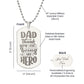 Fathers Day "Engraved Dog Tag" Necklace