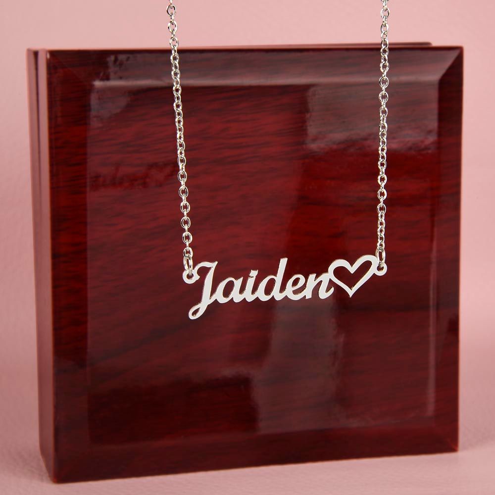 "Custom Name" Necklace with Heart