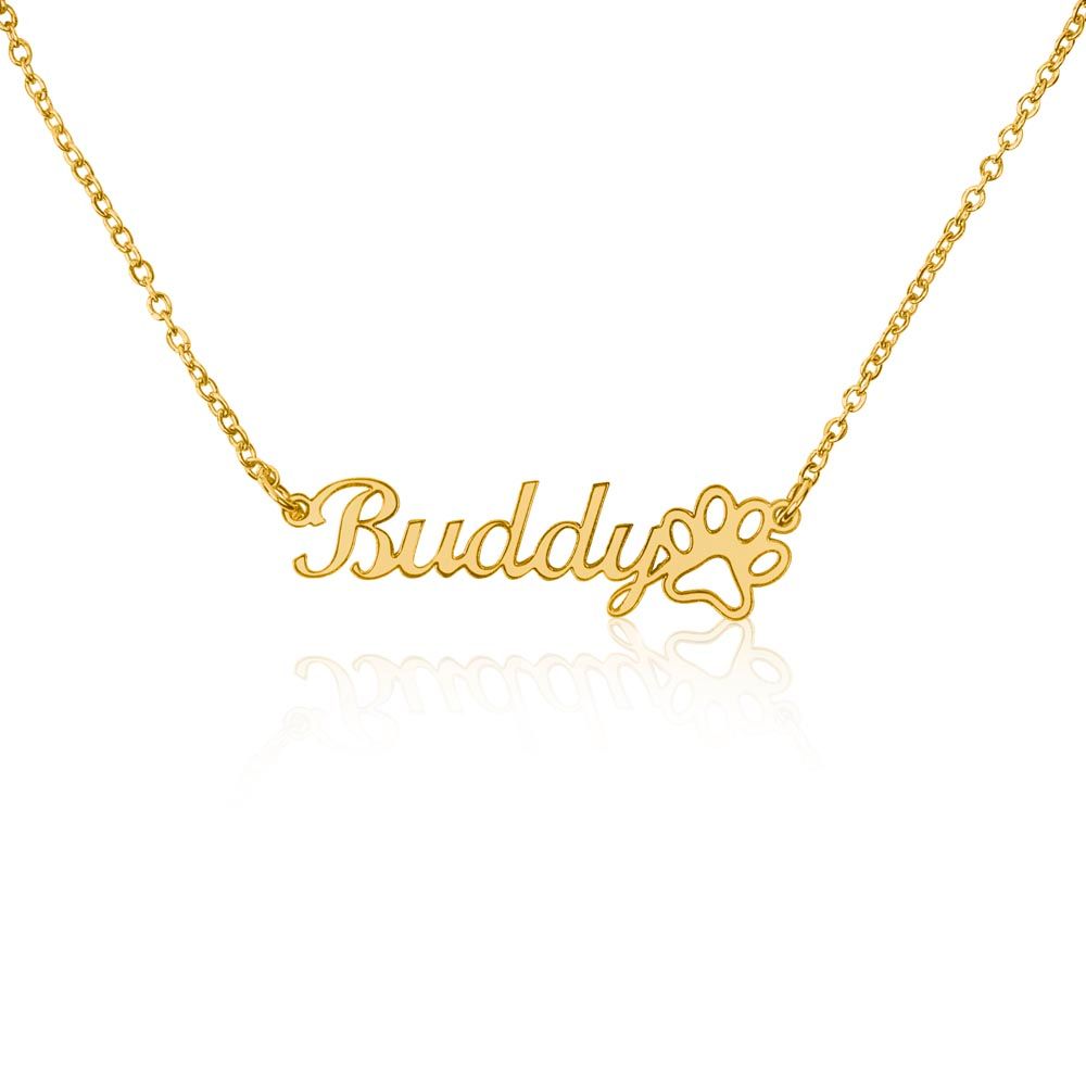 "Paw Print Name" Necklace