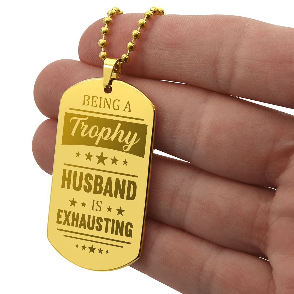 Husband "Engraved Dog Tag" Necklace