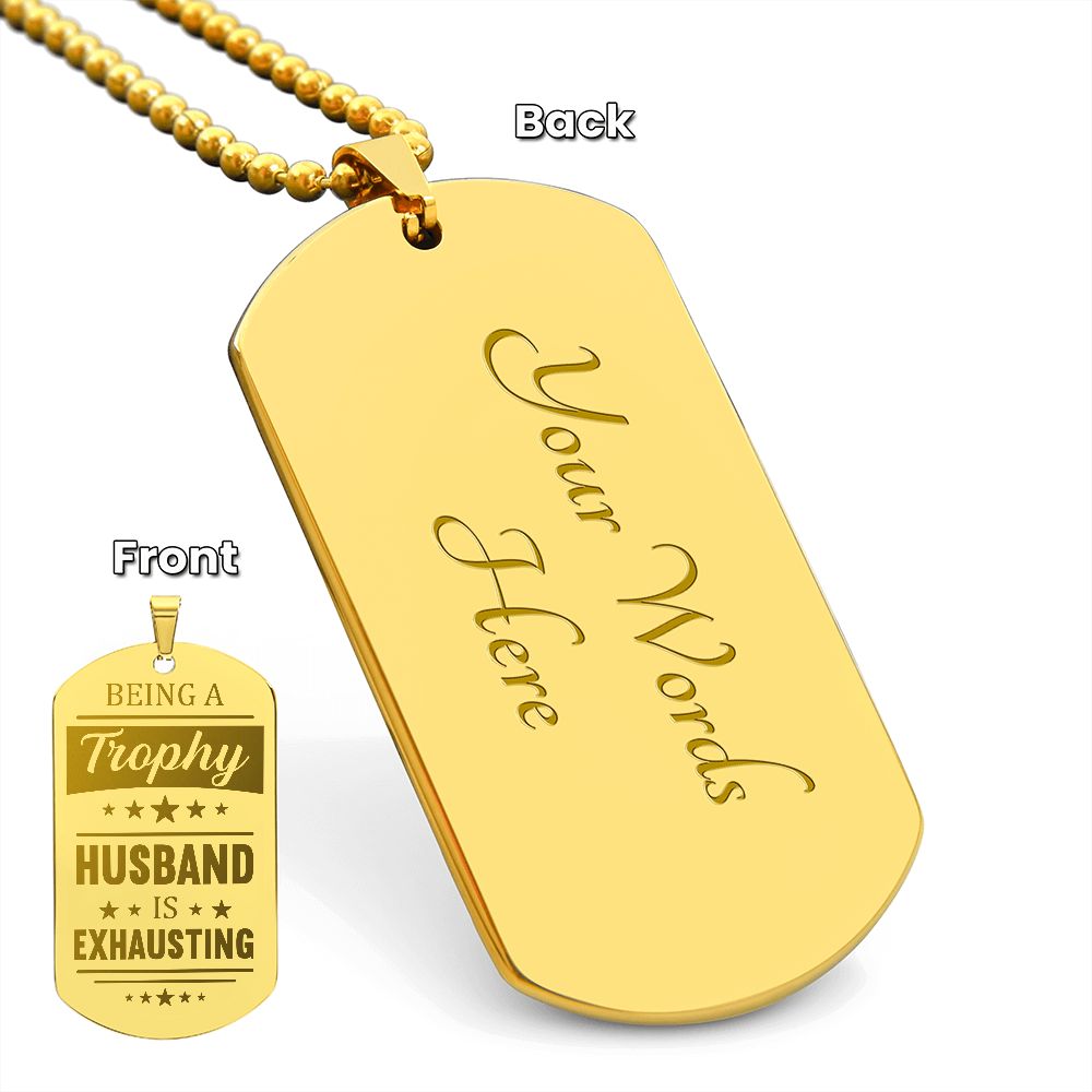 Husband "Engraved Dog Tag" Necklace