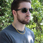 To Husband Cuban Link Chain Necklace "Badass Hubby"
