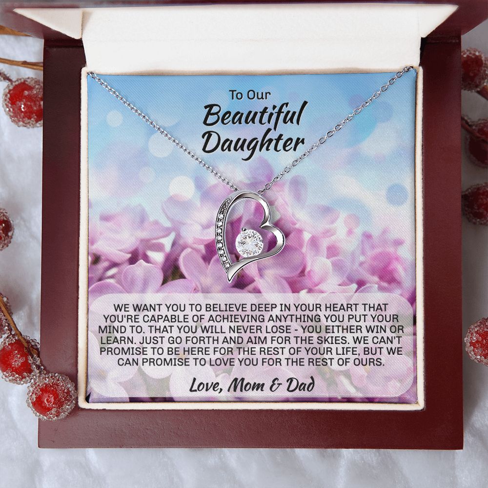 Parents to Daughter gift "Forever Love" Necklace (#1-3)