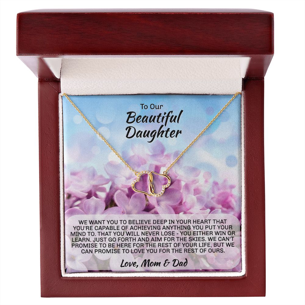 Parents to Daughter gift "Everlasting Love" Necklace (card 1-3)