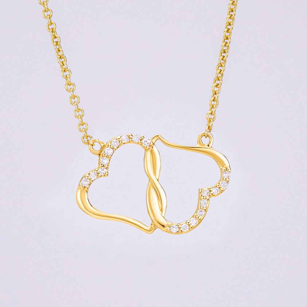 Wife gift "Everlasting Love" Necklace 10k solid Gold (card 51)