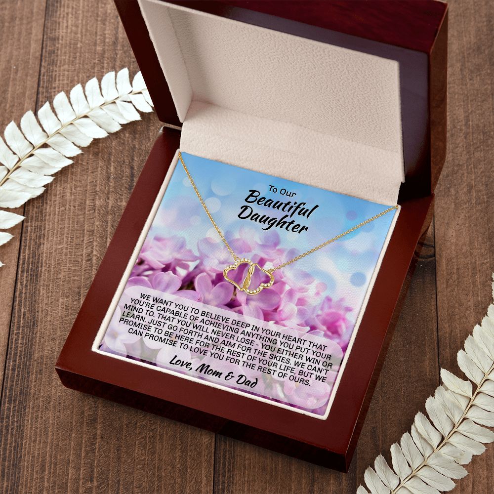 Parents to Daughter gift "Everlasting Love" Necklace (card 1-3)