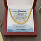 To Grandson Cuban Link Chain Necklace "Do Your Best"