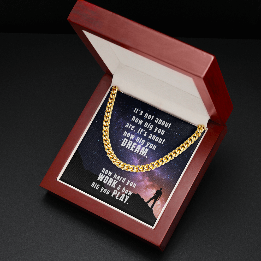 Cuban Link Chain Necklace "How Big You Dream"