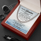 To Grandson Cuban Link Chain Necklace "Do Your Best"