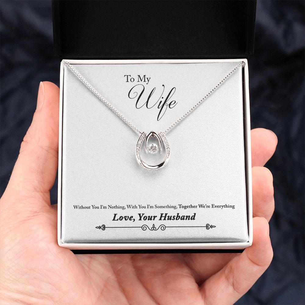 Wife gift "Lucky in Love" Necklace (#2-2)