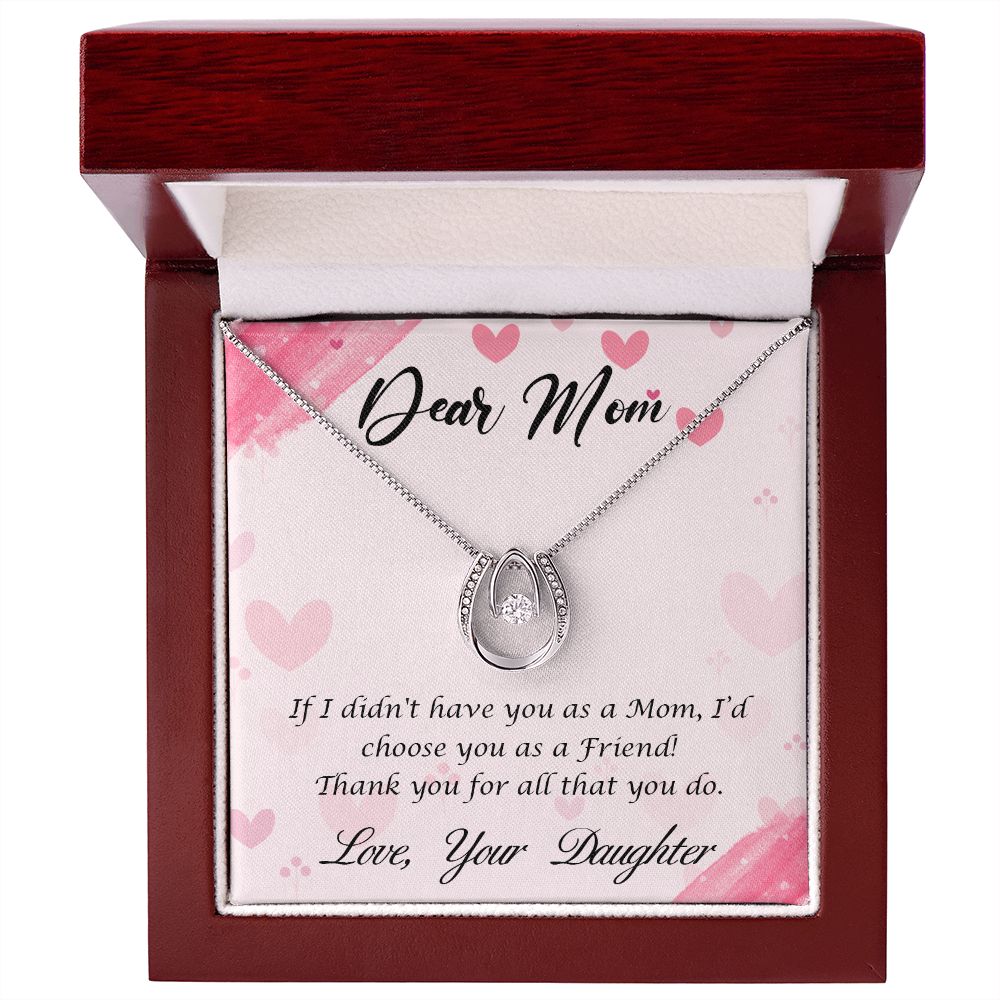 Daughter to Mother gift "Lucky In Love" Necklace (#68)