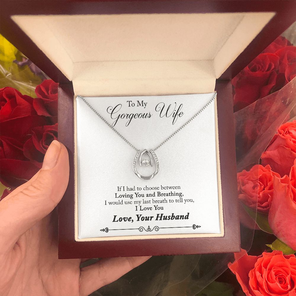 Wife gift "Lucky in Love" Necklace (#2-1)