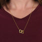 Family to Mother gift "Interlock Heart" Necklace (#31-1)