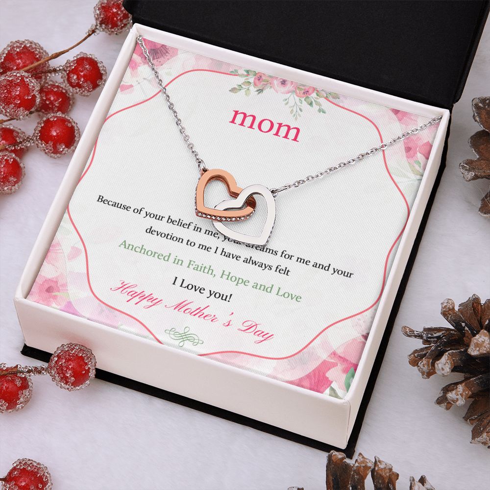 Mother's Day Gift "Interlocking Hearts" Necklace (#69)