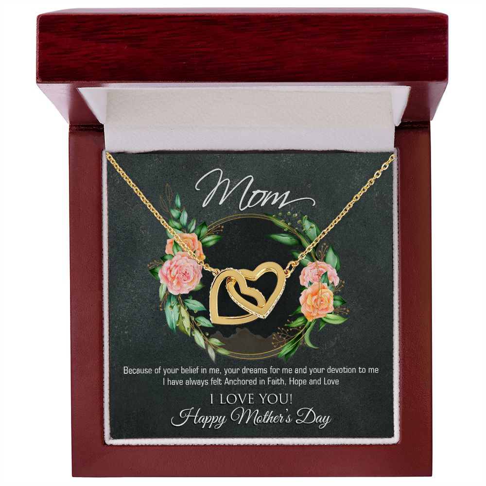 Mother's Day gift "Interlocking Hearts" Necklace (#67)