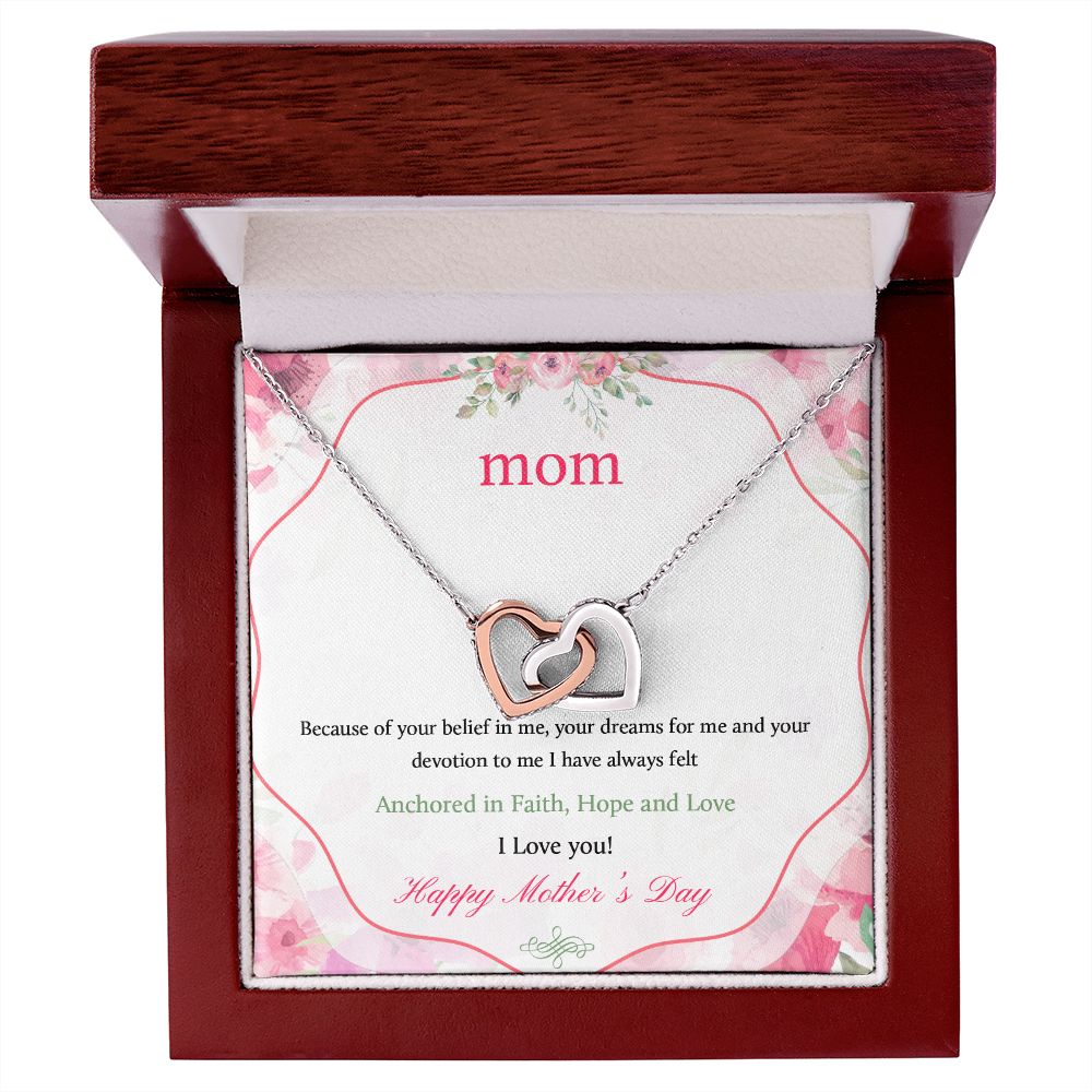 Mother's Day Gift "Interlocking Hearts" Necklace (#69)