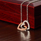 Parents to Daughter gift "Interlocking Hearts" Necklace (#1-3)