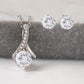 Family to Mother "Alluring Beauty Necklace & CZ Stud Earring" (#31)