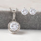 Mother's Day gift "Eternal Hope Necklace & CZ Earring" (#67)