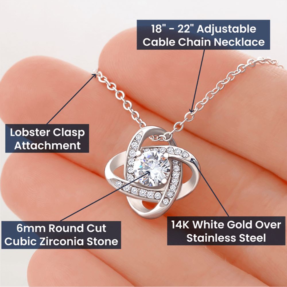 Wife gift "Love Knot" Necklace (card 59)